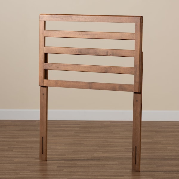 Baxton Studio Akemi Modern and Contemporary Ash Walnut Finished Wood Twin Size Headboard - 182-11104-ZORO