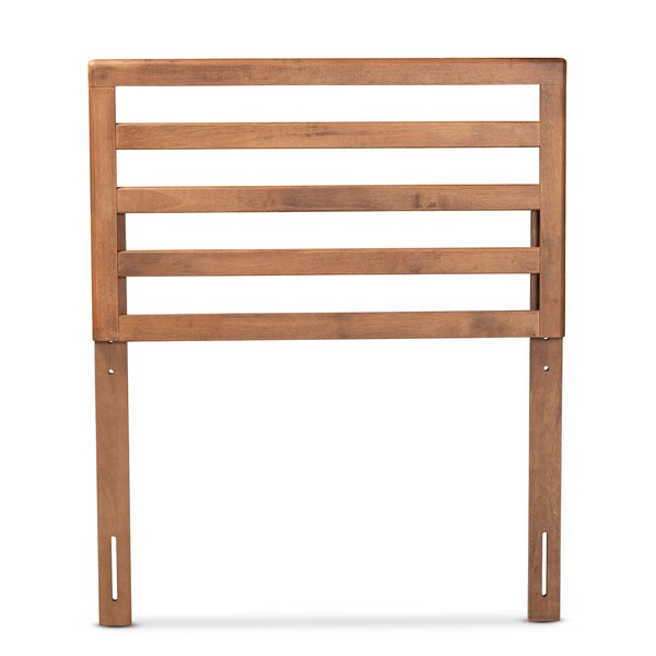 Baxton Studio Akemi Modern and Contemporary Ash Walnut Finished Wood Twin Size Headboard - 182-11104-ZORO