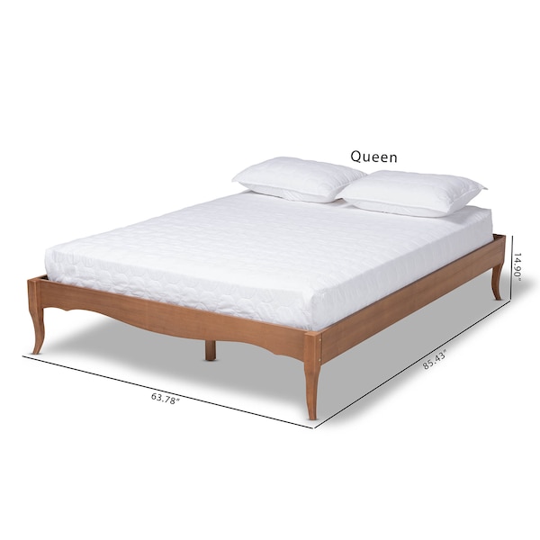 Baxton Studio Marieke VAsh Walnut Finished Full Size Wood Bed Frame - 159-9806