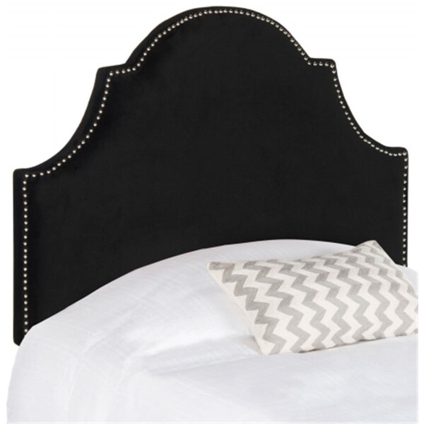 Safavieh Hallmar Headboard- Black Velvet - 53.9 x 3.5 x 40.9 in. - MCR4026J