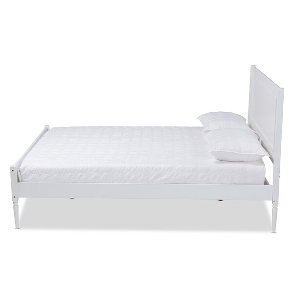 Baxton Studio Daniella ModernWhite Finished Wood Platform Bed-Full - 193-11520-ZORO