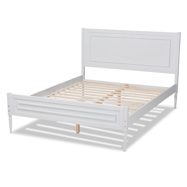 Baxton Studio Daniella ModernWhite Finished Wood Platform Bed-Full - 193-11520-ZORO