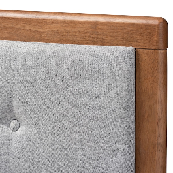 Baxton Studio Cosma Ash Walnut Wood 4-Drawer King Size Platform Storage Bed - 173-9436-10670