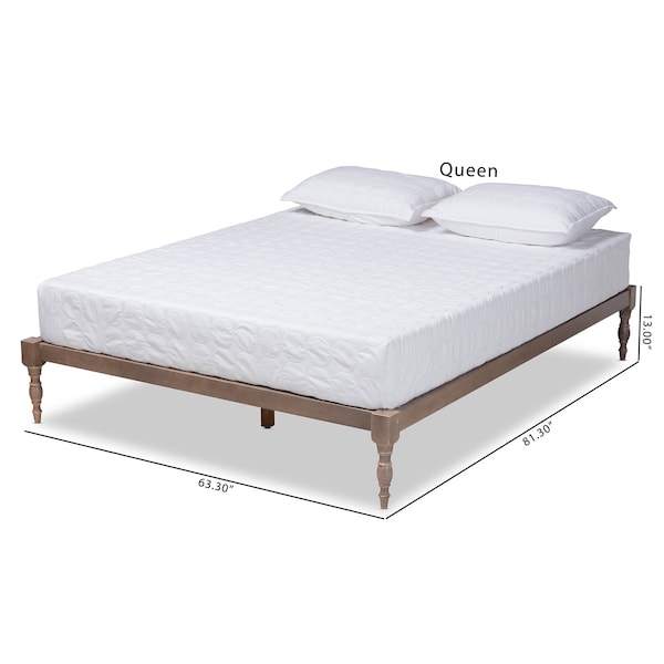 Baxton Studio Iseline Antique Oak Finished Wood Full Size Platform Bed Frame - 160-10033
