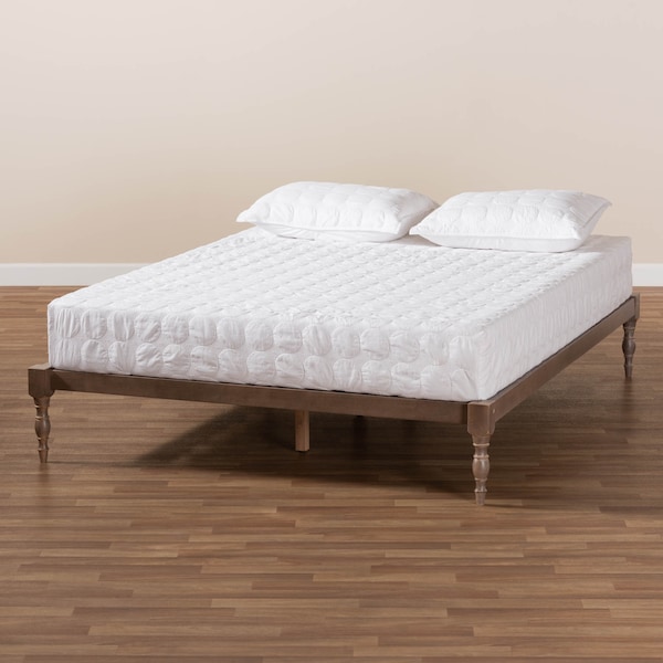 Baxton Studio Iseline Antique Oak Finished Wood Full Size Platform Bed Frame - 160-10033