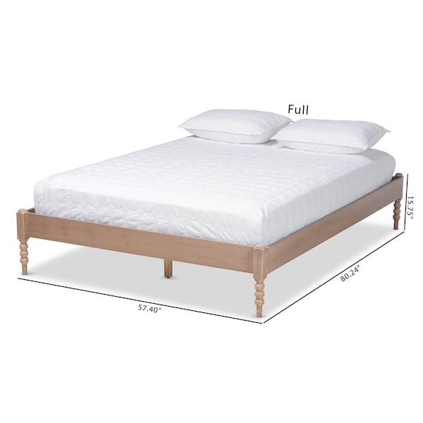 Baxton Studio Cielle Antique Oak Finished Wood King Size Platform Bed Frame - 161-10189
