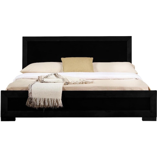 Templeton Trent Wooden Platform Bed, Black, Queen Size - 82.28 x 62.99 x 35.43 in. - TE2545265