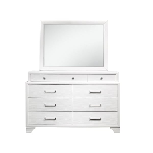 Global Furniture Usa Transitional Glam  Jordyn White King Bed Group - 2849