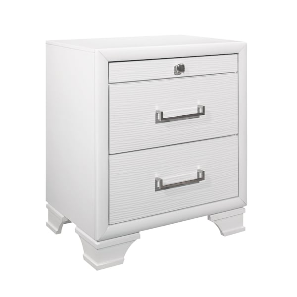 Global Furniture Usa Transitional Glam  Jordyn White King Bed Group - 2849