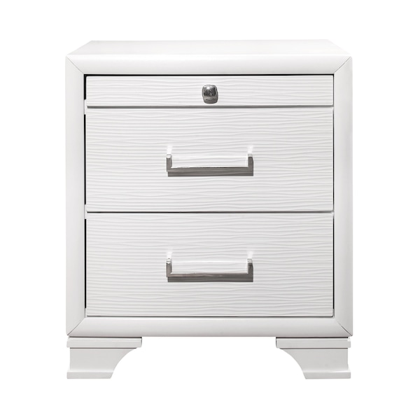 Global Furniture Usa Transitional Glam  Jordyn White King Bed Group - 2849