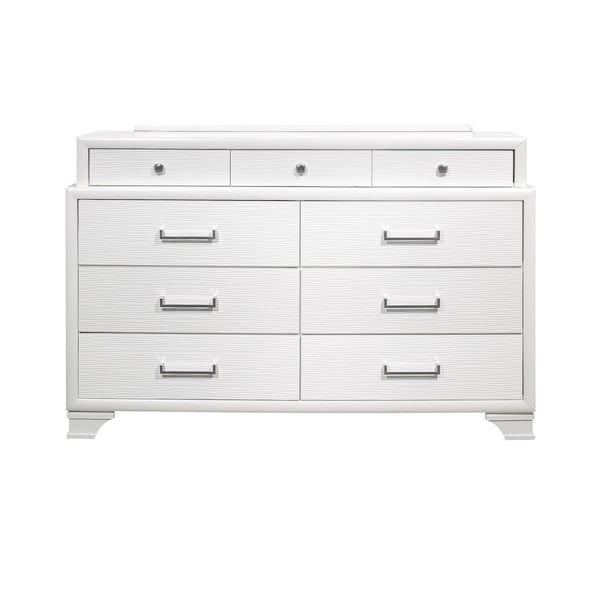Global Furniture Usa Transitional Glam  Jordyn White King Bed Group - 2849