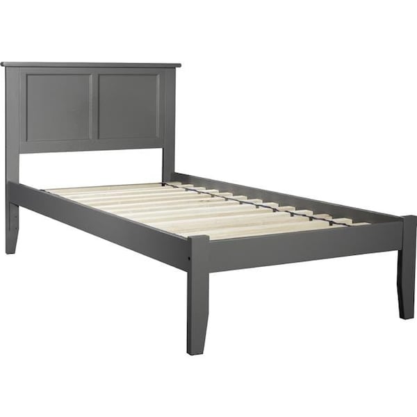 Atlantic Furniture Atlantic Furniture AR8621009 Madison Twin Platform Bed with Open Foot Board - Grey - AR8621009