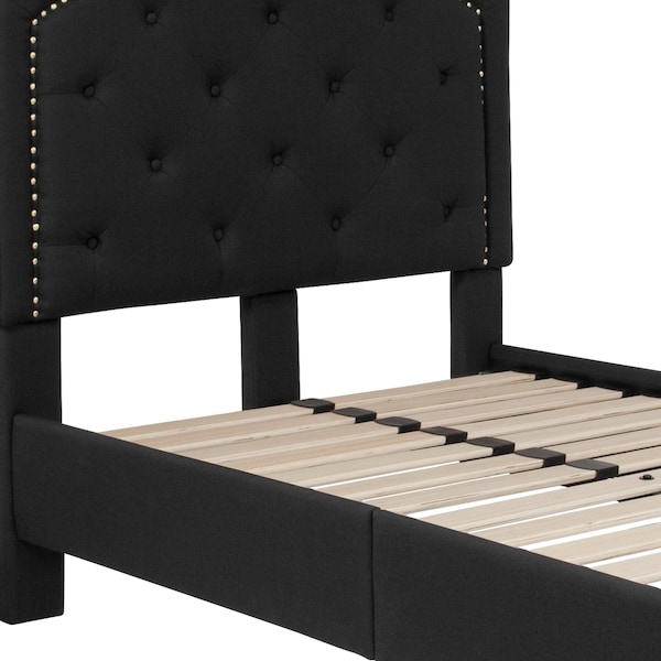 Flash Furniture Brighton Twin Platform Bed, Black - SL-BK4-T-BK-GG