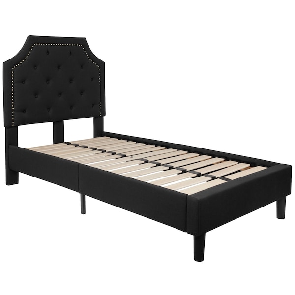 Flash Furniture Brighton Twin Platform Bed, Black - SL-BK4-T-BK-GG