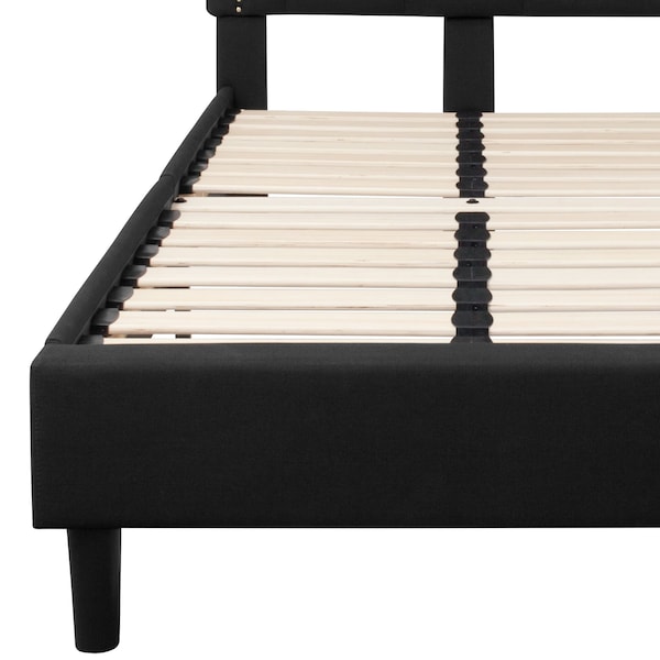 Flash Furniture Brighton Twin Platform Bed, Black - SL-BK4-T-BK-GG
