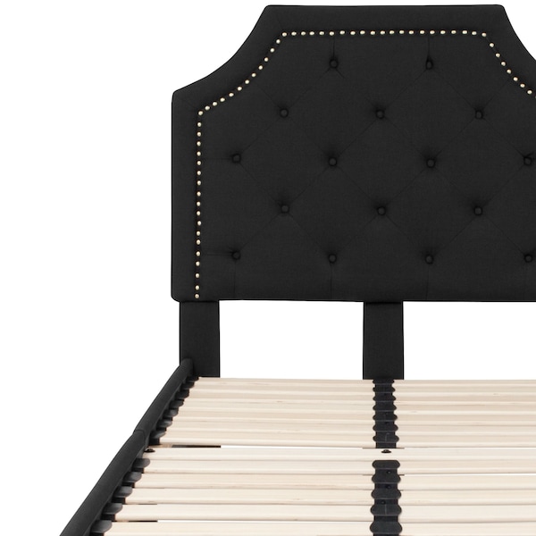 Flash Furniture Brighton Twin Platform Bed, Black - SL-BK4-T-BK-GG
