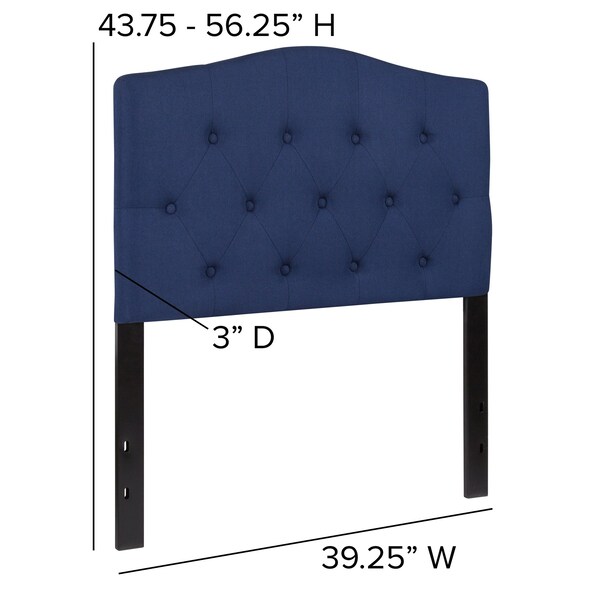 Flash Furniture Cambridge Headboard, Twin Size, Navy Fbrc - HG-HB1708-T-N-GG