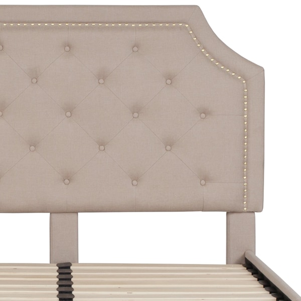Flash Furniture Brighton Full Platform Bed, Beige - SL-BK4-F-B-GG