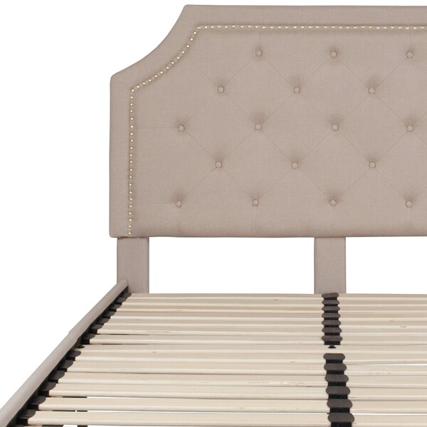 Flash Furniture Brighton Full Platform Bed, Beige - SL-BK4-F-B-GG