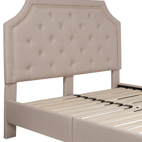 Flash Furniture Brighton Full Platform Bed, Beige - SL-BK4-F-B-GG
