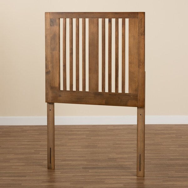 Baxton Studio Harena Modern and Contemporary Transitional Ash Walnut Finished Wood Twin Size Headboard - 179-11150-ZORO