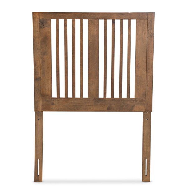 Baxton Studio Harena Modern and Contemporary Transitional Ash Walnut Finished Wood Twin Size Headboard - 179-11150-ZORO