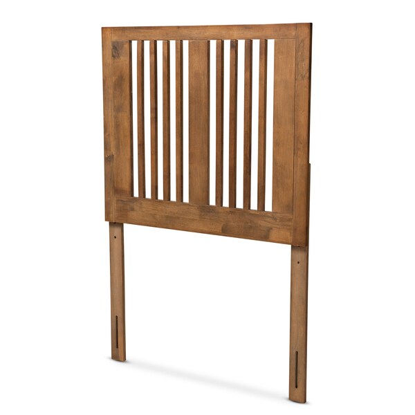 Baxton Studio Harena Modern and Contemporary Transitional Ash Walnut Finished Wood Twin Size Headboard - 179-11150-ZORO