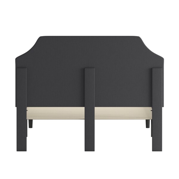 Flash Furniture Brighton Queen Platform Bed, Dark Gray - SL-BK4-Q-DG-GG