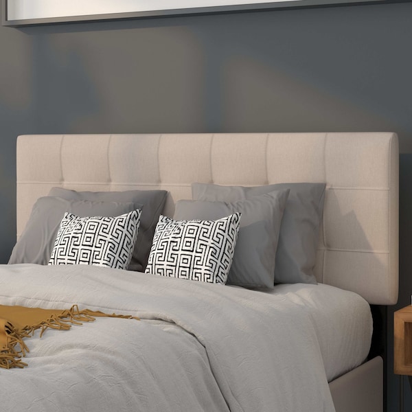 Flash Furniture Full Bedford, Headboard, Beige Fabric - HG-HB1704-F-B-GG