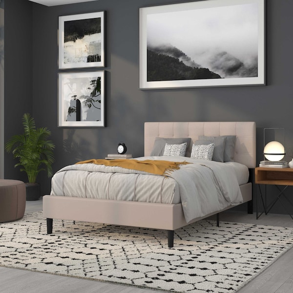 Flash Furniture Full Bedford, Headboard, Beige Fabric - HG-HB1704-F-B-GG
