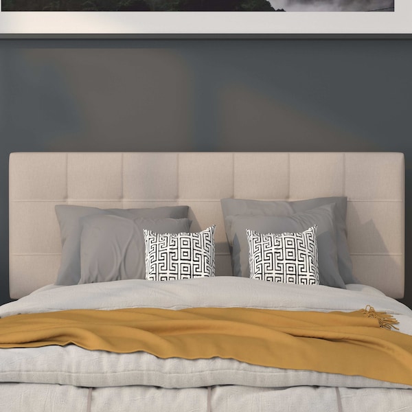 Flash Furniture Full Bedford, Headboard, Beige Fabric - HG-HB1704-F-B-GG