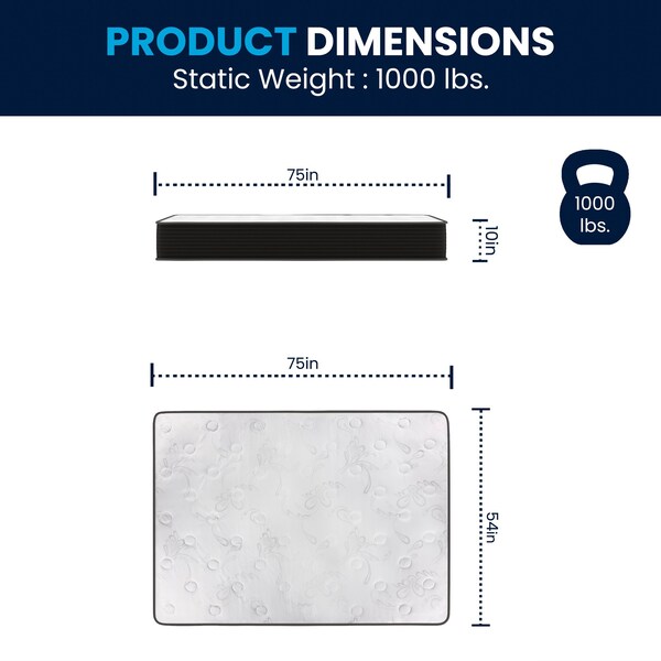 Flash Furniture Dream Cooling Gel 10 Inch Foam and Pocket Spring Hybrid Mattress, Full Mattress in a Box - BS-E230P-R-F-10-C-BK-GG
