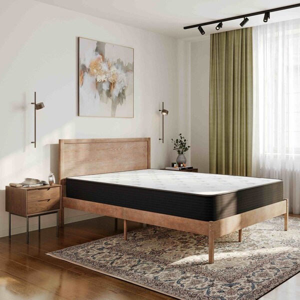 Flash Furniture Dream Cooling Gel 10 Inch Foam and Pocket Spring Hybrid Mattress, Full Mattress in a Box - BS-E230P-R-F-10-C-BK-GG