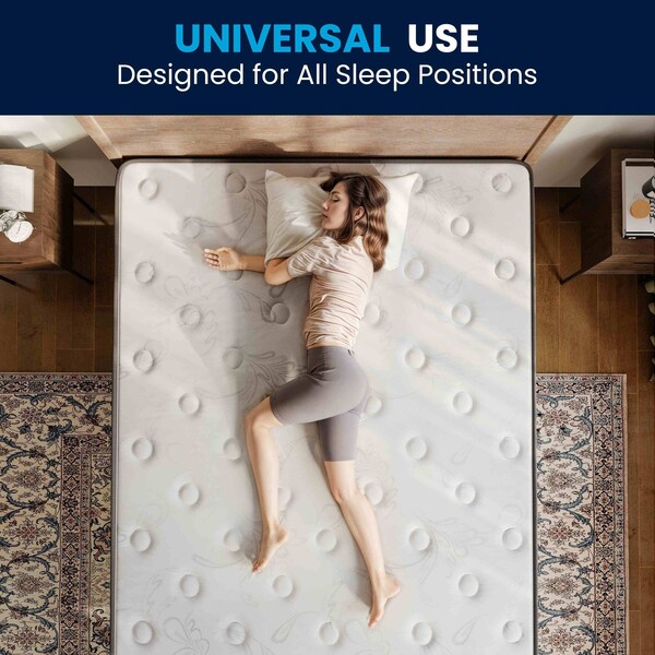 Flash Furniture Dream Cooling Gel 10 Inch Foam and Pocket Spring Hybrid Mattress, Full Mattress in a Box - BS-E230P-R-F-10-C-BK-GG