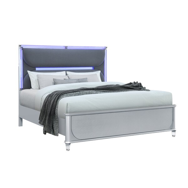 Global Furniture Usa Contemporary Lando Silver King Bed - 6693
