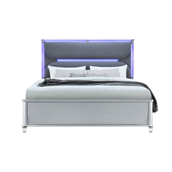 Global Furniture Usa Contemporary Lando Silver King Bed - 6693
