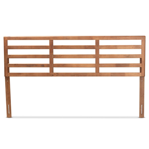 Baxton Studio Akemi Modern and Contemporary Ash Walnut Finished Wood King Size Headboard - 182-11107-ZORO