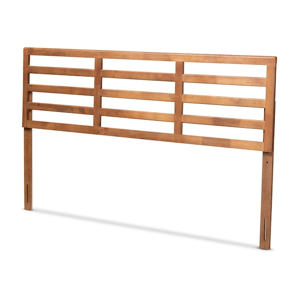 Baxton Studio Akemi Modern and Contemporary Ash Walnut Finished Wood King Size Headboard - 182-11107-ZORO