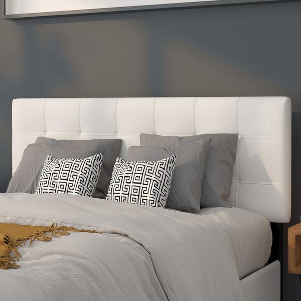 Flash Furniture Full Bedford, Headboard, White Fabric - HG-HB1704-F-W-GG