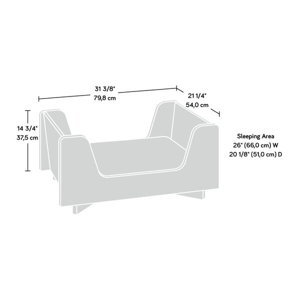 Sauder Milo Dog Bed 3a , Suitable for small to medium-sized dogs weighing 40 lbs - 429412