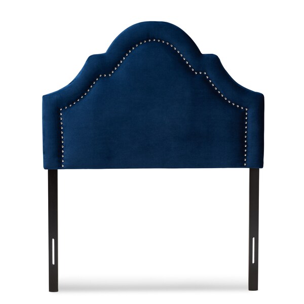 Baxton Studio Rita Royal Blue Velvet Upholstered Twin Size Headboard - 155-9335