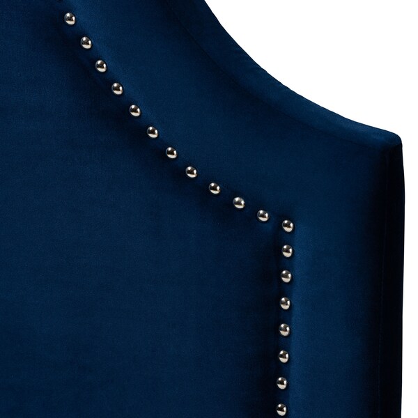 Baxton Studio Rita Royal Blue Velvet Upholstered Twin Size Headboard - 155-9335