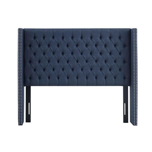 Madison Park Amelia Upholstery Queen Size Headboard, Navy - MP116-1142