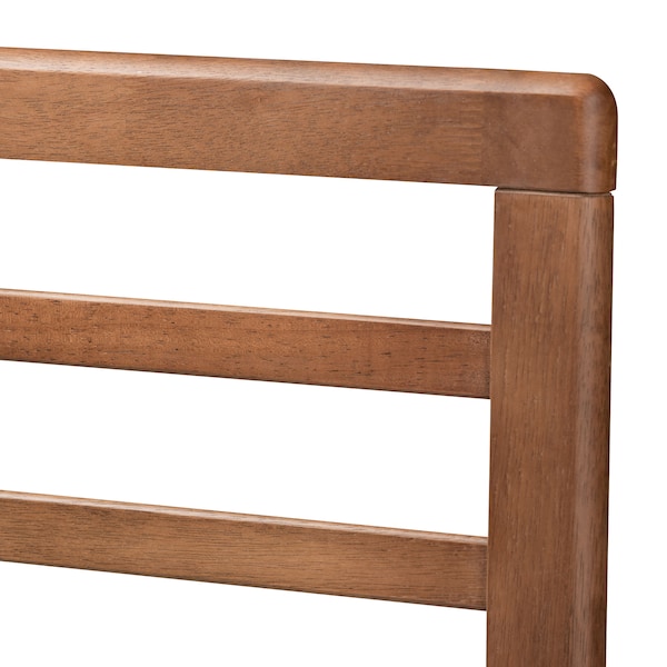Baxton Studio Calisto Mid-Century Walnut Brown Finished Wood Full Size Platform Bed - 156-9407-9422