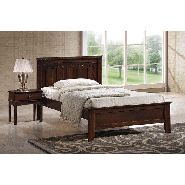 Baxton Studio Spuma Cappuccino Wood Contemporary Full-Size Bed - 113-6104