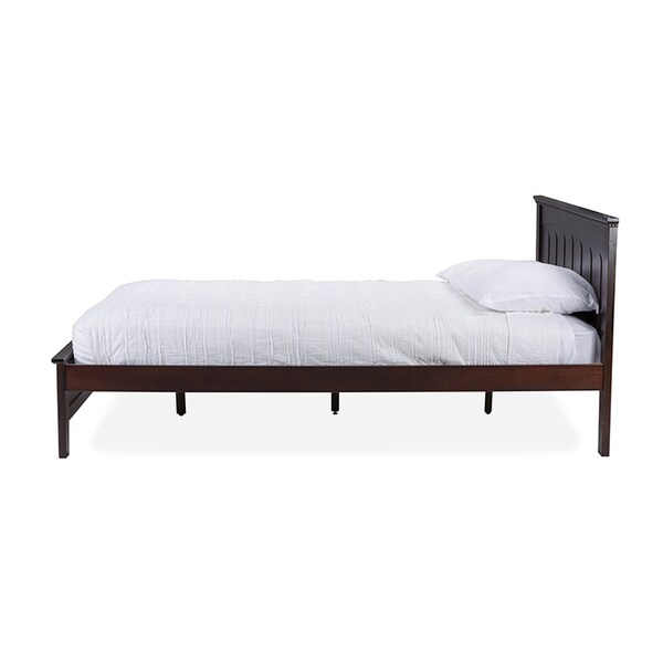 Baxton Studio Spuma Cappuccino Wood Contemporary Full-Size Bed - 113-6104