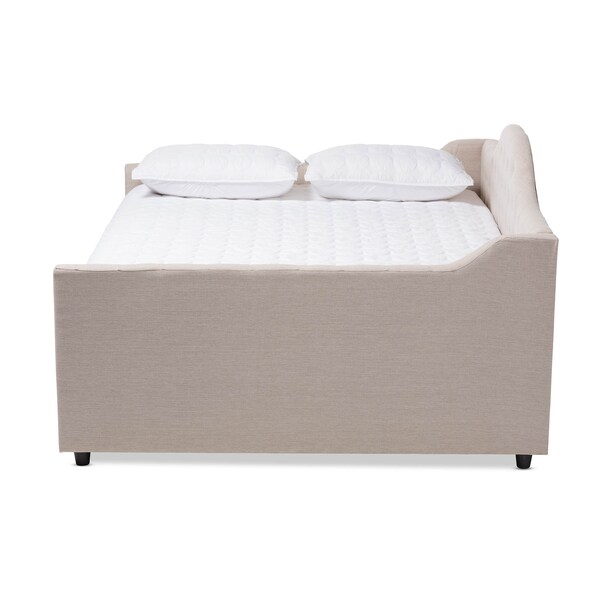 Baxton Studio Eliza Light Beige Upholstered Full Size Daybed - 147-8721