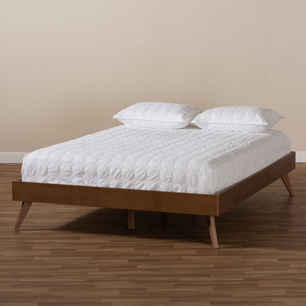 Baxton Studio Lissette Walnut Brown Finished Wood Queen Size Platform Bed Frame - 156-9408