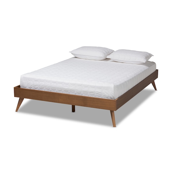 Baxton Studio Lissette Walnut Brown Finished Wood Queen Size Platform Bed Frame - 156-9408