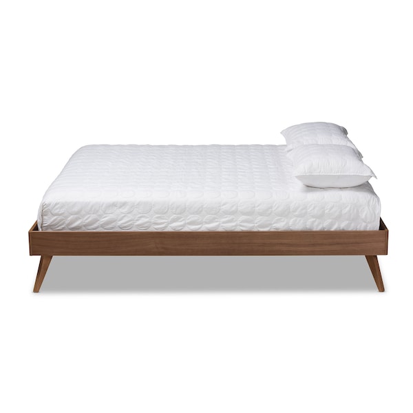 Baxton Studio Lissette Walnut Brown Finished Wood Queen Size Platform Bed Frame - 156-9408
